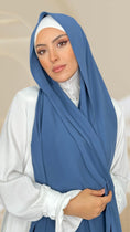 Carica l'immagine nel visualizzatore della galleria, Hijab PREMIUM CHIFFON Navy Blu