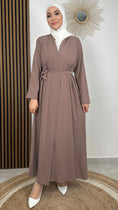 Carica l'immagine nel visualizzatore della galleria, Kimono, aperto, tinta unita, Hijab Paradise, cintura in vita, maniche larghe, vestito islamico, vestito modest,