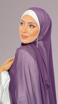 Carica l'immagine nel visualizzatore della galleria, Chiffon crepe Hijab - Amethyst Bloom
