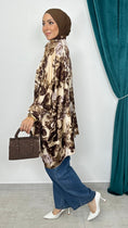 Cargar la imagen en la vista de la galería, Camicia Oversize Marble Chic crema