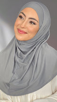 Carica l'immagine nel visualizzatore della galleria, Hijab, chador, velo, turbante, foulard, copricapo, musulmano, islamico, sciarpa, Hijab pronto con cuffia a tubo
