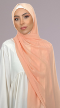 Charger l'image dans la visionneuse de la galerie, Hijab Mousseline Crêpe Doré Beige
