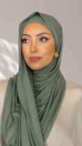 Carica l'immagine nel visualizzatore della galleria, Jersey Hijab - Verde Militare Chiaro