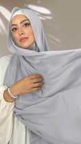 Carica l'immagine nel visualizzatore della galleria, Hijab PREMIUM CHIFFON Grigio Silver