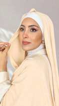 Bild in Galerie-Betrachter laden, Jersey Hijab - Crema - Hijab Paradise