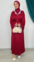 Carica l'immagine nel visualizzatore della galleria, Abito stile jallaba bordeaux