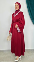 Carica l'immagine nel visualizzatore della galleria, Abito stile jallaba bordeaux