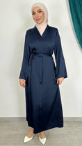 Carica l'immagine nel visualizzatore della galleria, Abaya Classic Satistripes maniche strass Y