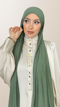 Carica l'immagine nel visualizzatore della galleria, Hijab Jersey Cotton PureSoft con Bonnet Integrato - Hijab Paradise