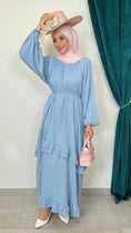 Bild in Galerie-Betrachter laden, Ruffle Flow Dress Cloud Blue - Hijab Paradise