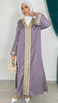 Carica l'immagine nel visualizzatore della galleria, Abito Qaftan arabeggiante malva