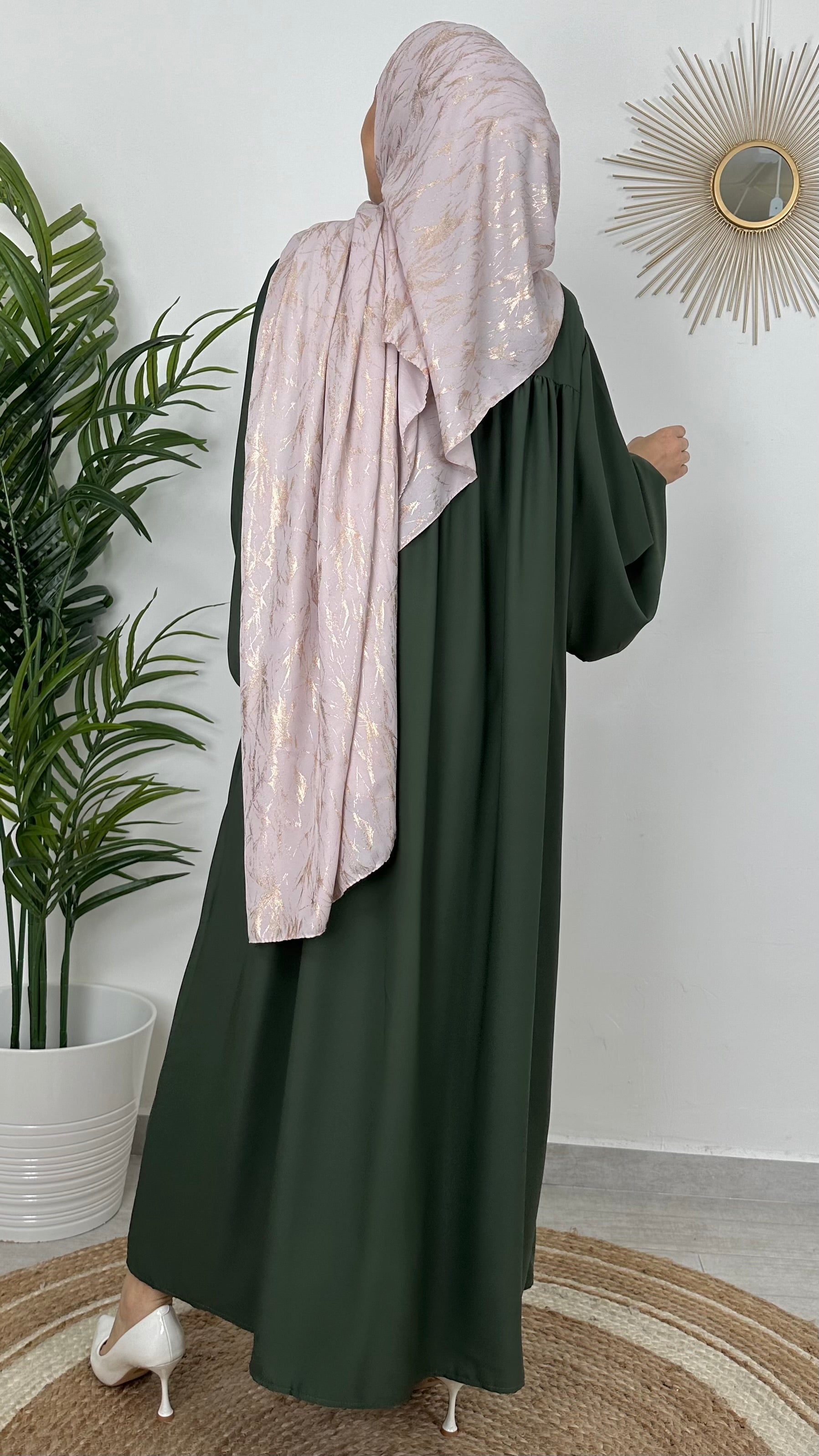 Abaya premaman, abaya larga , abaya con zip per allattare, Hijab , Hijab Paradise, maniche larghe, donna musulmana, tacchi