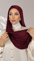Carica l'immagine nel visualizzatore della galleria, Jersey Hijab - Burgundi