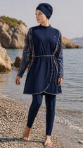 Load image into Gallery viewer, Burkini Marina Flow – blu notte
