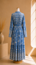Load image into Gallery viewer, Abito Royal Paisley Ciano Chiaro