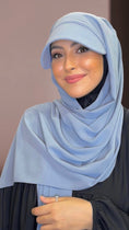Load image into Gallery viewer, Hijab, chador, velo, turbante, foulard, copricapo, musulmano, islamico, sciarpa, Quick HijabHijab, chador, velo, turbante, foulard, copricapo, musulmano, islamico, sciarpa, casquette Hijab, , cappello, visiera, velo con visiera, hijab per ripararsi dal sole, chiffon crepe