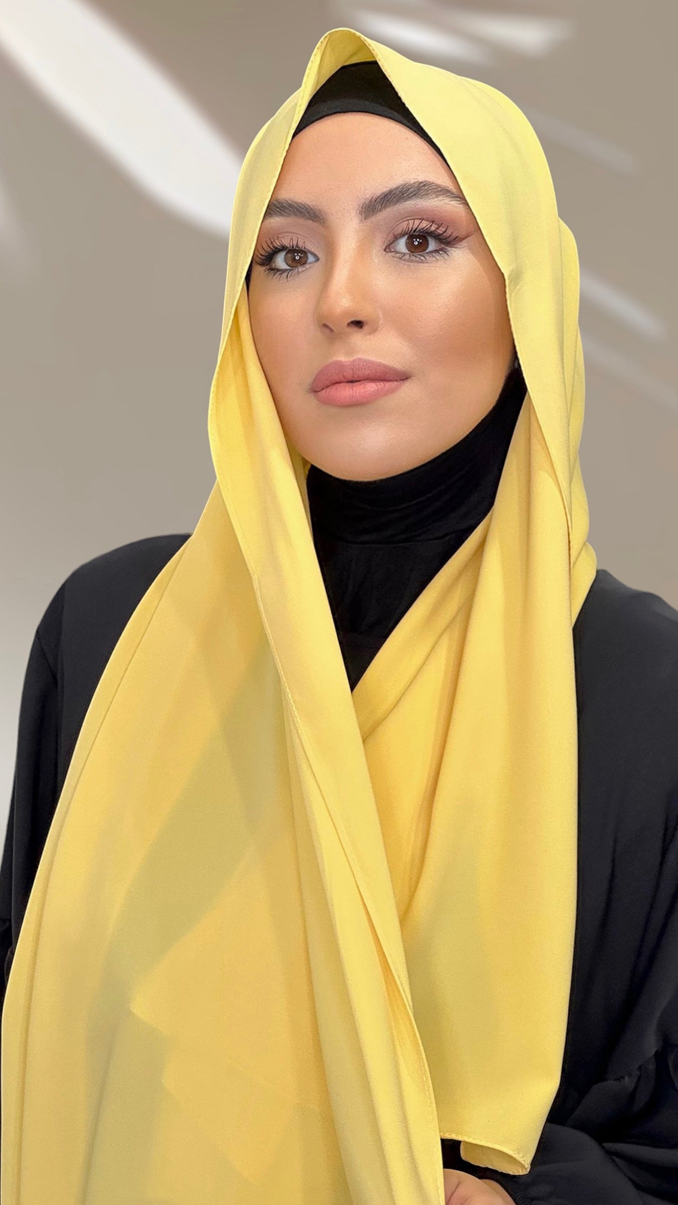 Hijab PREMIUM CHIFFON Pastel yellow – Hijab Paradise