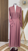 Carica l'immagine nel visualizzatore della galleria, Kimono, aperto, tinta unita, Hijab Paradise, cintura in vita, maniche larghe, vestito islamico, vestito modest, rosa