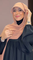 Load image into Gallery viewer, Hijab, chador, velo, turbante, foulard, copricapo, musulmano, islamico, sciarpa, casquette Hijab, , cappello, visiera, velo con visiera, hijab per ripararsi dal sole, chiffon crepe