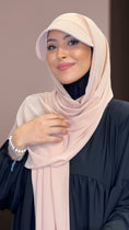 Load image into Gallery viewer, Hijab, chador, velo, turbante, foulard, copricapo, musulmano, islamico, sciarpa, Quick HijabHijab, chador, velo, turbante, foulard, copricapo, musulmano, islamico, sciarpa, casquette Hijab, , cappello, visiera, velo con visiera, hijab per ripararsi dal sole, chiffon crepe