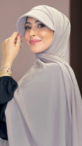 Load image into Gallery viewer, Hijab, chador, velo, turbante, foulard, copricapo, musulmano, islamico, sciarpa, Quick HijabHijab, chador, velo, turbante, foulard, copricapo, musulmano, islamico, sciarpa, casquette Hijab, , cappello, visiera, velo con visiera, hijab per ripararsi dal sole, chiffon crepe