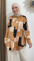 Carica l'immagine nel visualizzatore della galleria, Camicia square, camicia lunga, camicia a quadri, donna musulmana, Hijab Paradise
