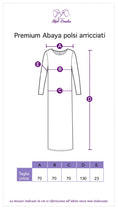 Carica l'immagine nel visualizzatore della galleria, Premium Abaya polsi arricciati

