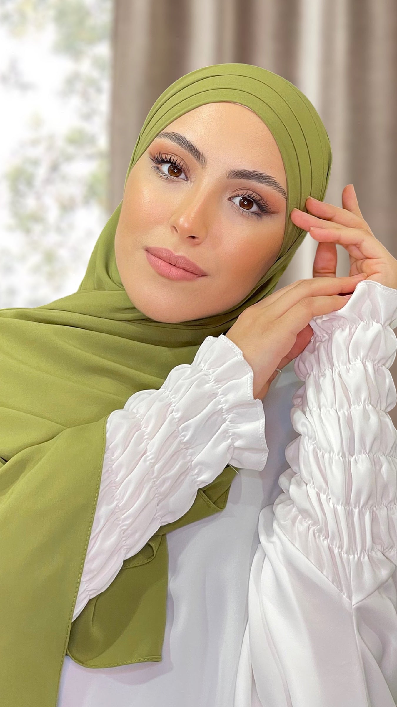 Hijab, chador, velo, turbante, foulard, copricapo, musulmano, islamico, sciarpa, pronto da mettere, Easy Hijab  Pistacchio