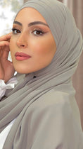 Carica l'immagine nel visualizzatore della galleria, Hijab, chador, velo, turbante, foulard, copricapo, musulmano, islamico, sciarpa, pronto da mettere -,Easy Hijab Grigio Topo
