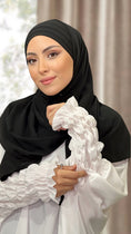 Carica l'immagine nel visualizzatore della galleria, Hijab, chador, velo, turbante, foulard, copricapo, musulmano, islamico, sciarpa, pronto da mettere, Easy Hijab nero
