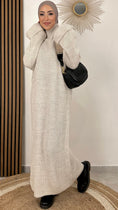 Carica l'immagine nel visualizzatore della galleria, Vestito maglione maniche piegate- hijab paradise- hijab - donna musulmana- sorriso - vestito lungo  
