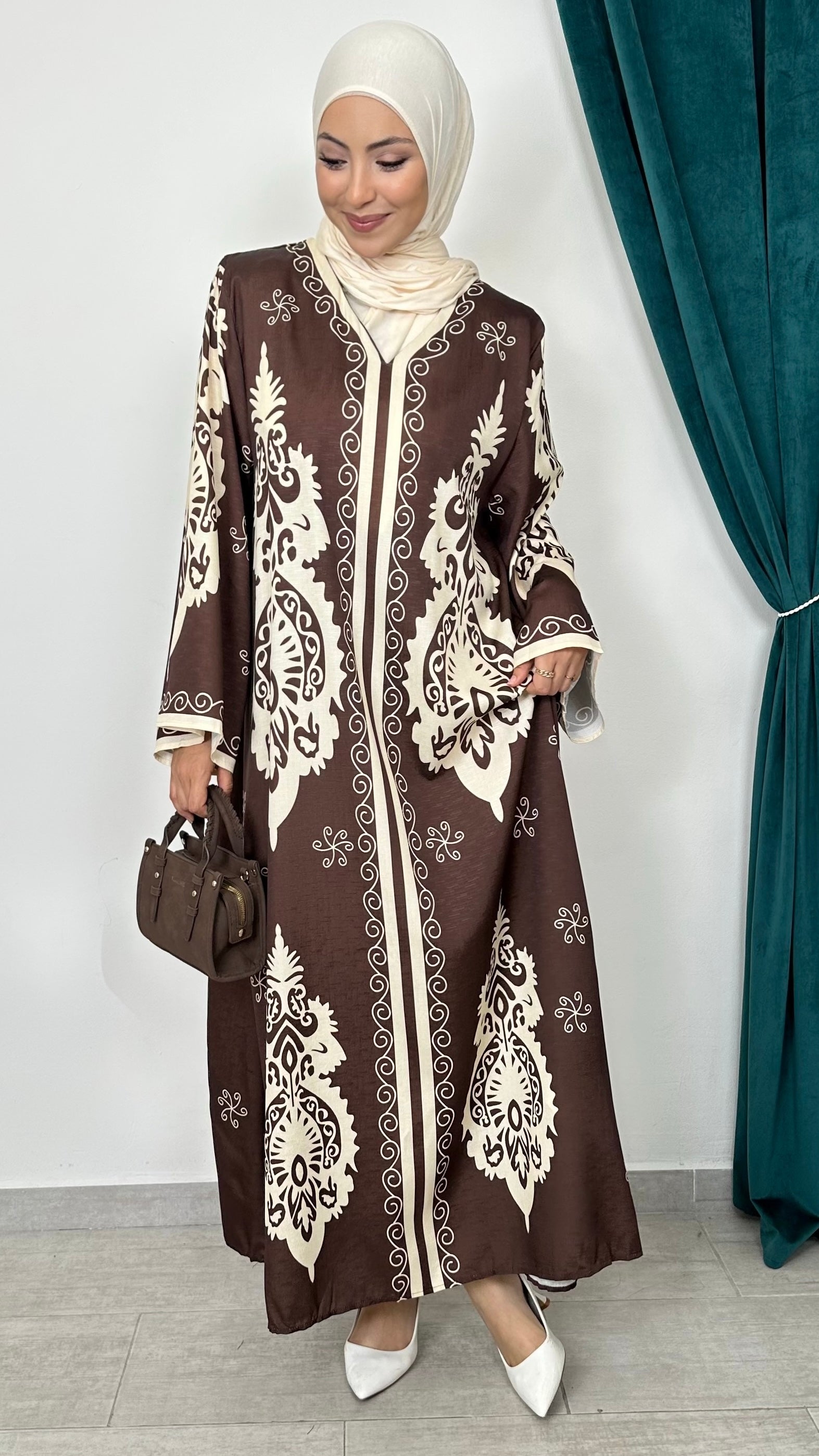 Arabesque Abaya Marrone - Hijab Paradise 