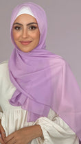 Bild in Galerie-Betrachter laden, Hijab, chador, velo, turbante, foulard, copricapo, musulmano, islamico, sciarpa,  trasparente, chiffon crepe Lilla Chiarissimo
