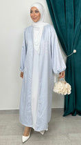 Carica l'immagine nel visualizzatore della galleria, Abaya Velvet Celeste - Hijab Paradise 
