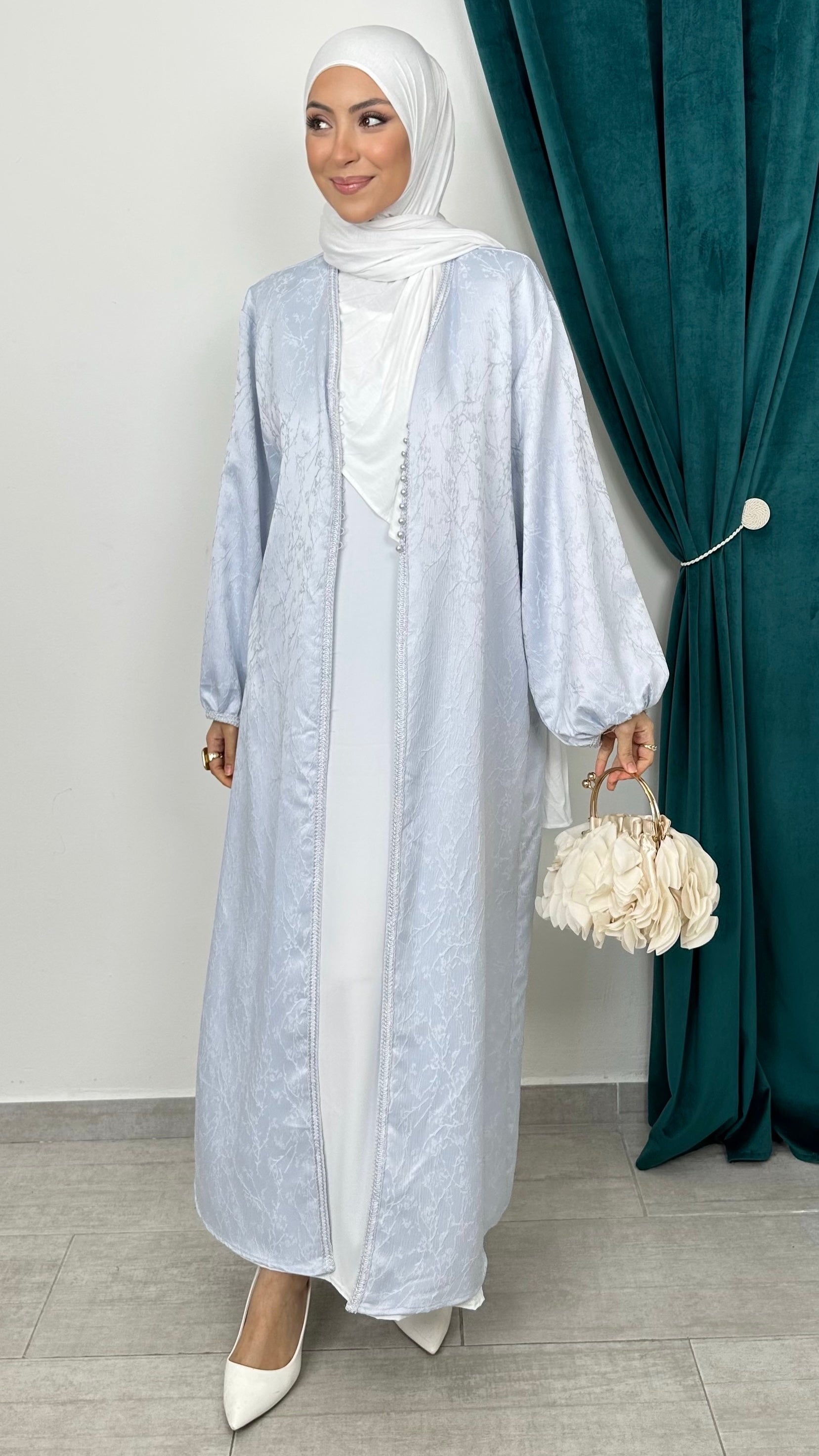 Abaya Velvet Celeste - Hijab Paradise 
