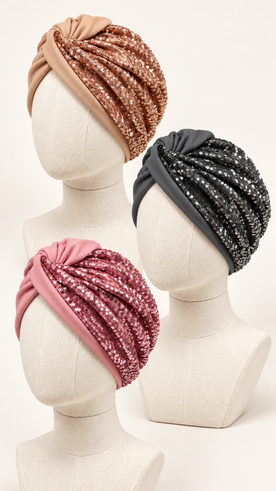 Turbante Riflessi – Intreccio e Paillettes