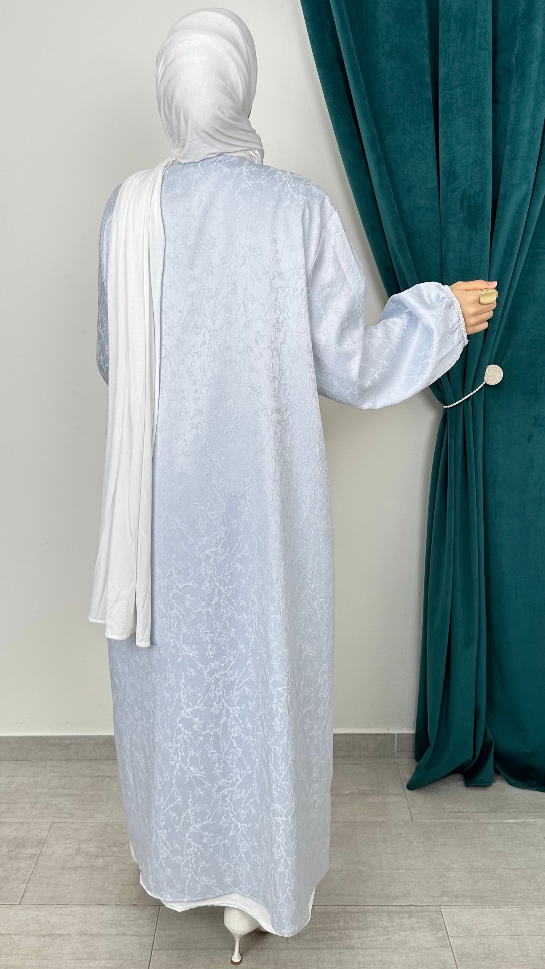 Abaya Velvet Celeste - Hijab Paradise 