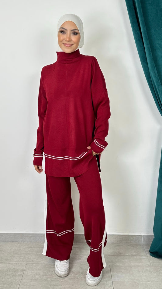 Urban Line Set – Completo in Maglia con Dettagli a Contrasto