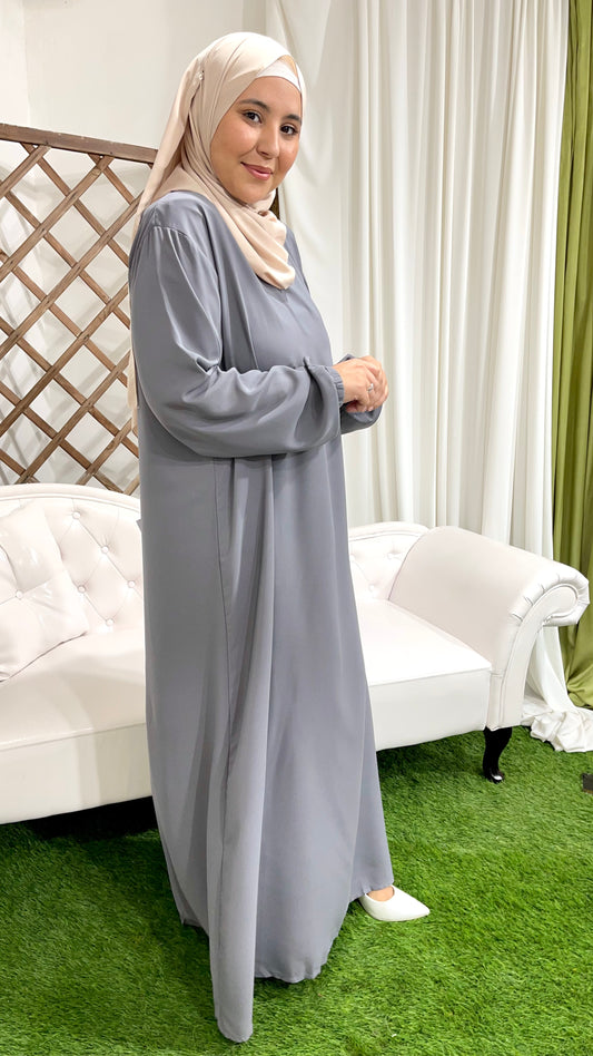 Abaya basic grigio