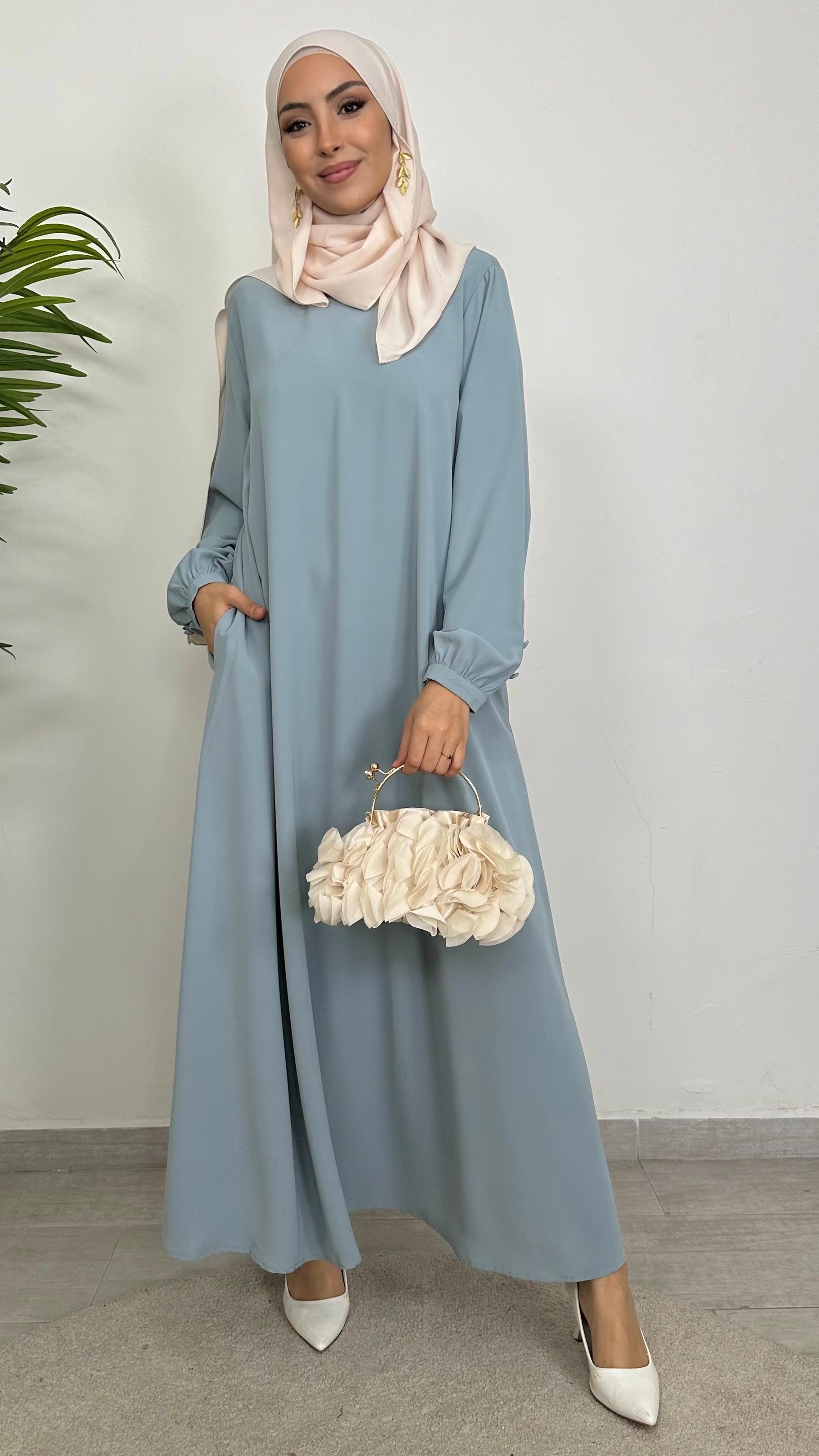 Abaya Leisurely Verde Acqua
