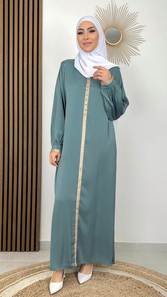 Donna musulmana, Hijab Paradise, vestito elegante, satinato, kaftan, tacchi, velo, Hijab, 