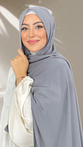 Carica l'immagine nel visualizzatore della galleria, Hijab PREMIUM CHIFFON Grigio Scuro - Hijab Paradise 
