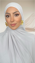 Bild in Galerie-Betrachter laden, Premium Slim Hijab Grigio Perla
