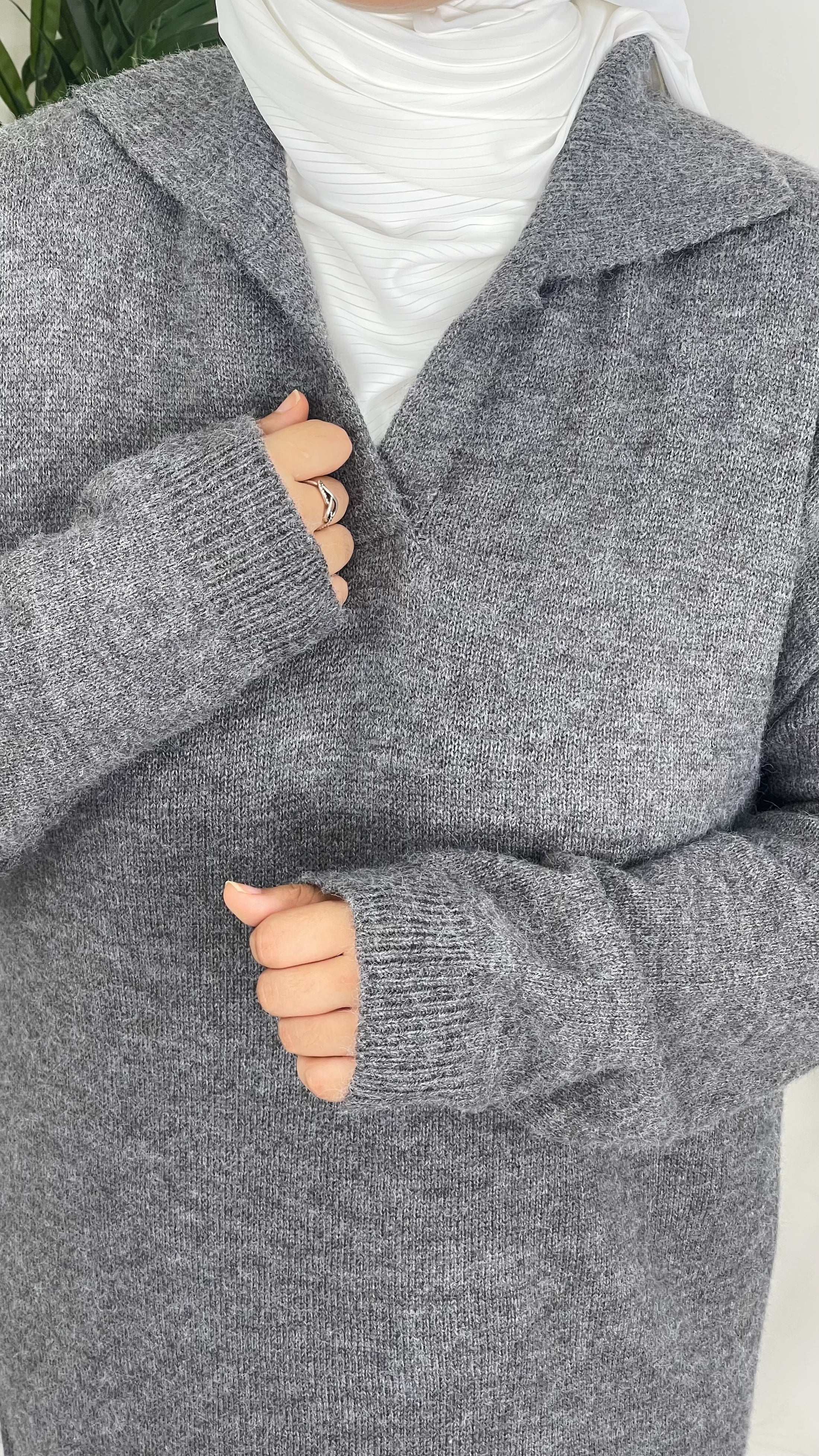 Pullover Lungo Grigio