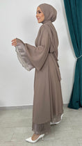 Carica l'immagine nel visualizzatore della galleria, Kimono Double Face con Hijab – Lurex & Chiffon Crepe

