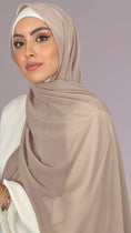Carica l'immagine nel visualizzatore della galleria, Hijab, chador, velo, turbante, foulard, copricapo, musulmano, islamico, sciarpa,  trasparente, chiffon crepe ghiaia
