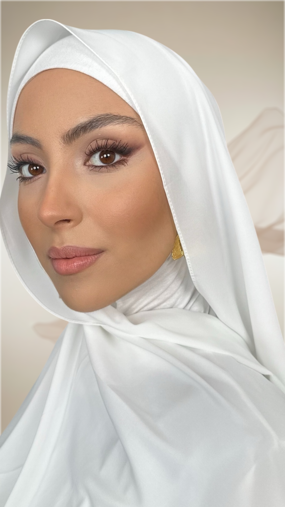 Premium Slim Hijab Bianco Panna