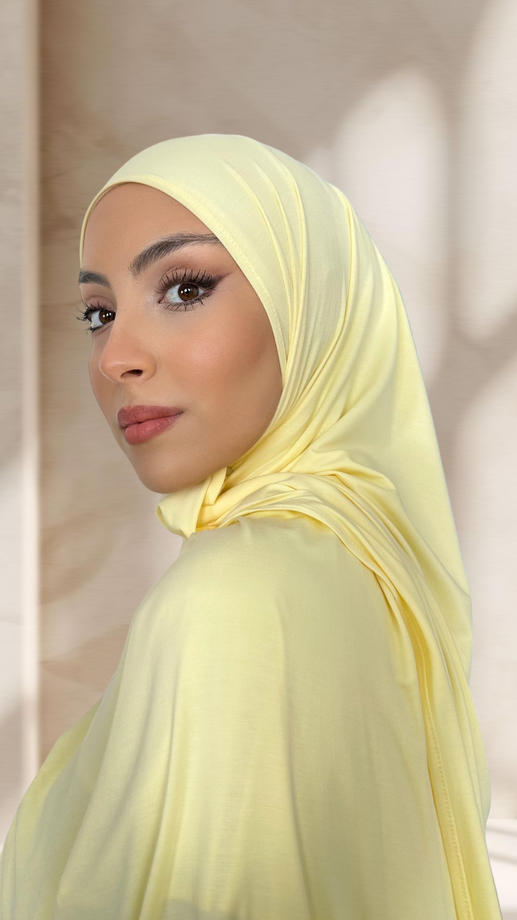 Bamboo Hijab Yellow Opaco