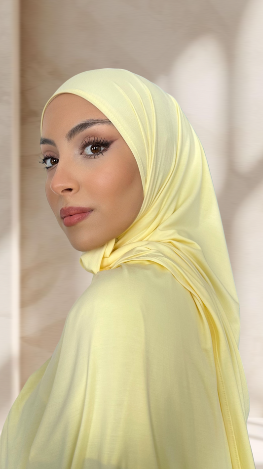 Bamboo Hijab Yellow Opaco