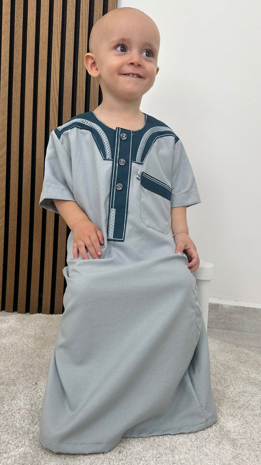 Baby Qamis manica corta , bimbi, abito da preghiera per bambini
